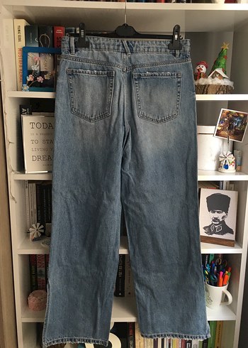 Bol Kesim Kadın Kot Pantolon - Görsel 3