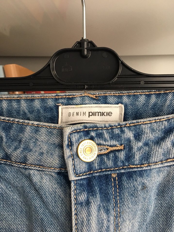 Bol Kesim Kadın Kot Pantolon - Görsel 2