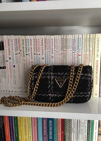 Guess Siyah İşlemeli Bohem Kadın Çanta - Görsel 4