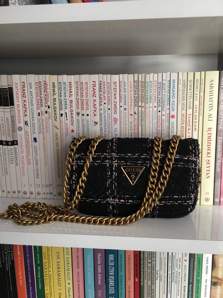 Guess Siyah İşlemeli Bohem Kadın Çanta - Görsel 4