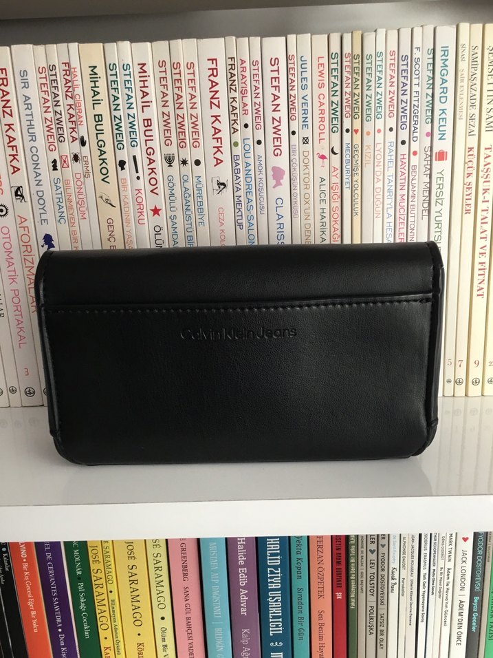 Siyah Deri Kadın Çantası, Tokalı, Modern Klasik - Görsel 3