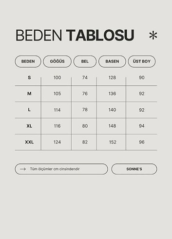 m Beden S-2xl Sonnes Azra Haşema