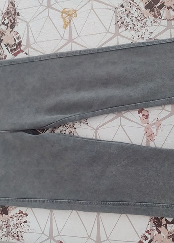 Gri Kız Denim Pantolon - Görsel 2
