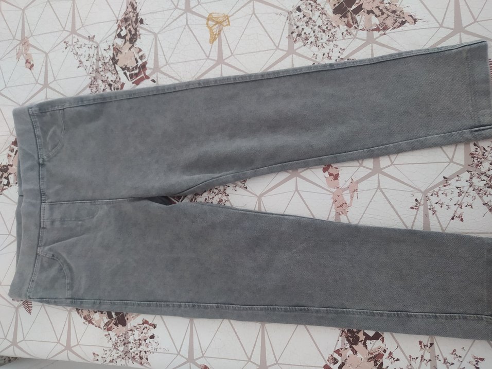 Gri Kız Denim Pantolon - Görsel 2