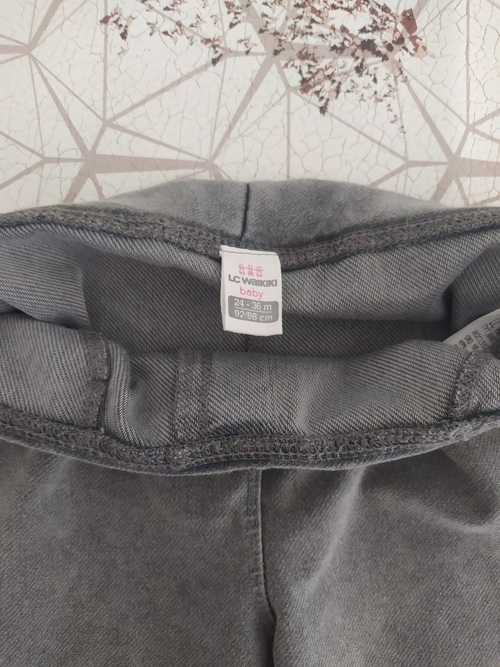 Gri Kız Denim Pantolon - Görsel 3