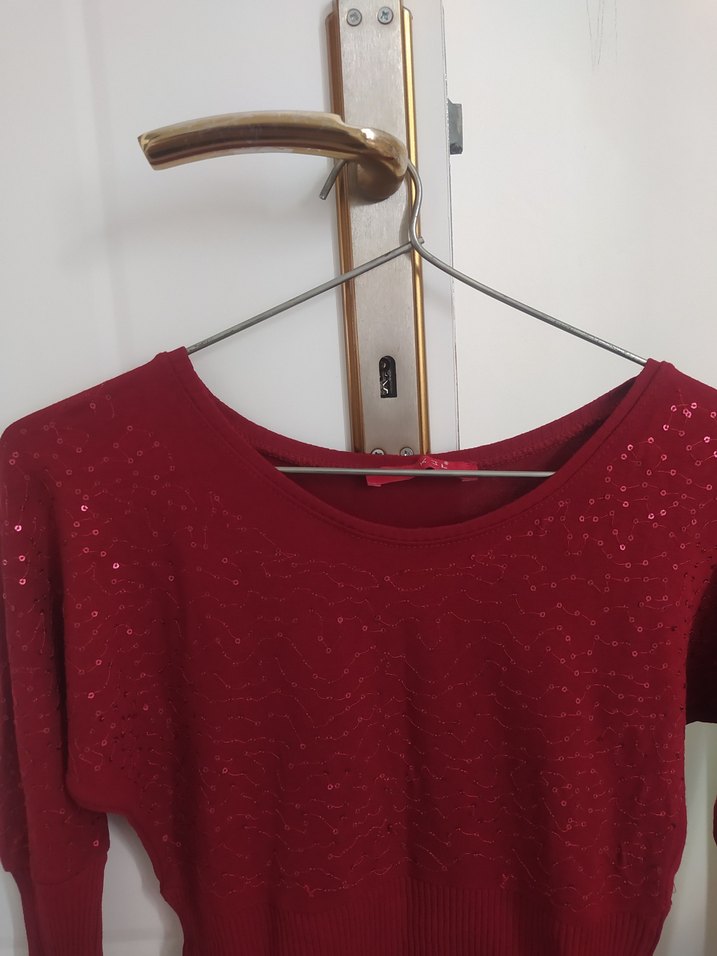 Kırmızı Kadın Bluz - Görsel 2