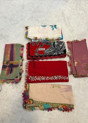 Renkli Dantel Detaylı Bohem Kadın Eşarp