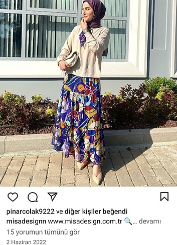 LC Waikiki Çiçekli mavi etek