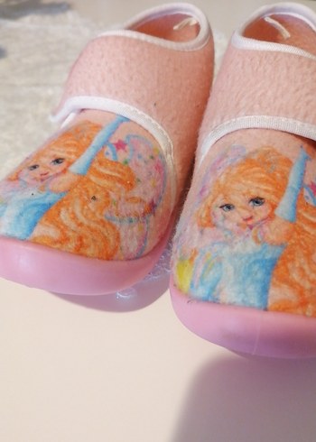 Kız Çocukları için Pembe Sıcak Ev Terlikleri - Görsel 3