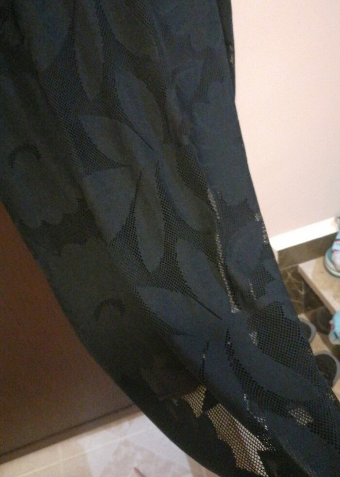 Siyah dantel elbise - Görsel 3