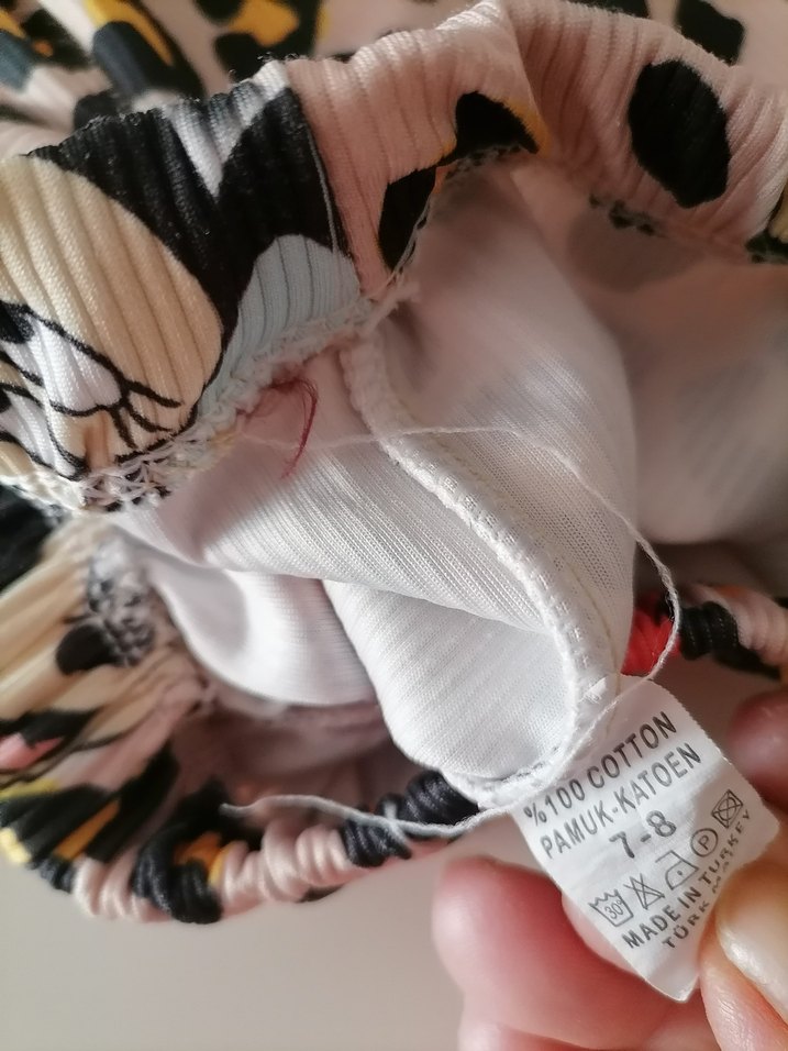 Kız Çocuk Renkli Leopar Desenli Piliseli Tayt - Görsel 3