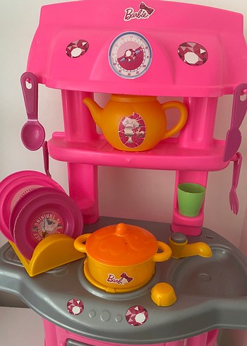 Beden Renkli Barbie Çocuk Oyun Mutfak Seti