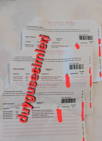 Beden çeşitli Renk Orijinal Victoria Secret Çanta