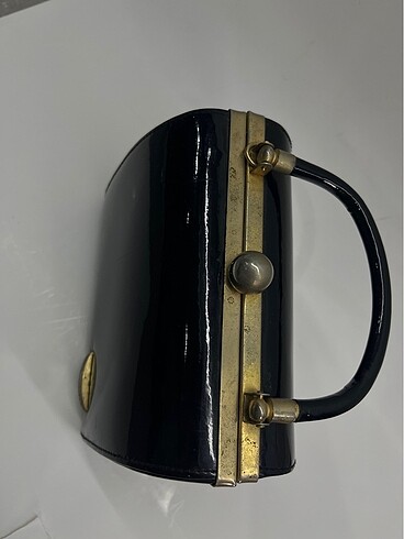 Beden siyah Renk Vintage Rugan El Çantası