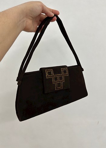 Süet Vintage Tote Çanta - Görsel 3