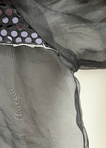 Vintage Payetli Tül Gömlek - Görsel 6