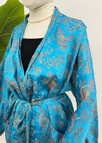 Vintage Antika Kimono - Görsel 6