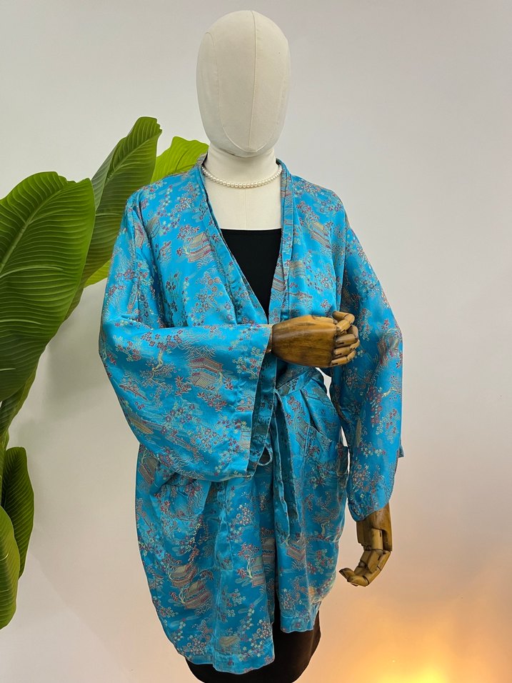 Vintage Antika Kimono - Görsel 4