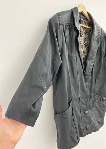 Vintage Deri Mont - Görsel 3