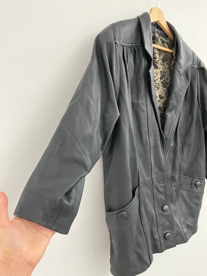 Vintage Deri Mont - Görsel 3