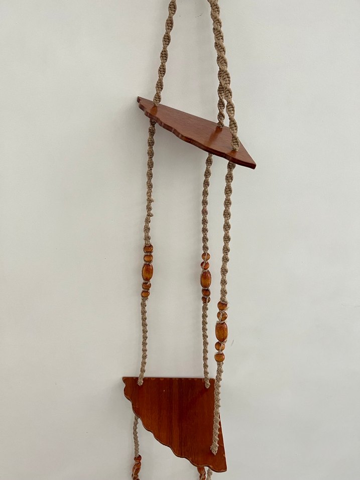 Vintage Makrome Köşe Raf - Görsel 3