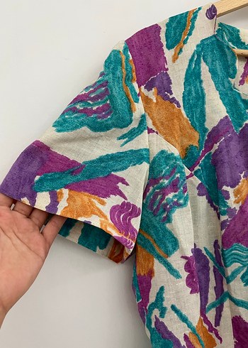 Vintage Desenli Gömlek - Görsel 4