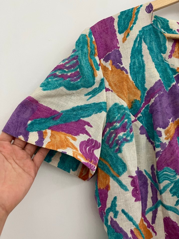 Vintage Desenli Gömlek - Görsel 4