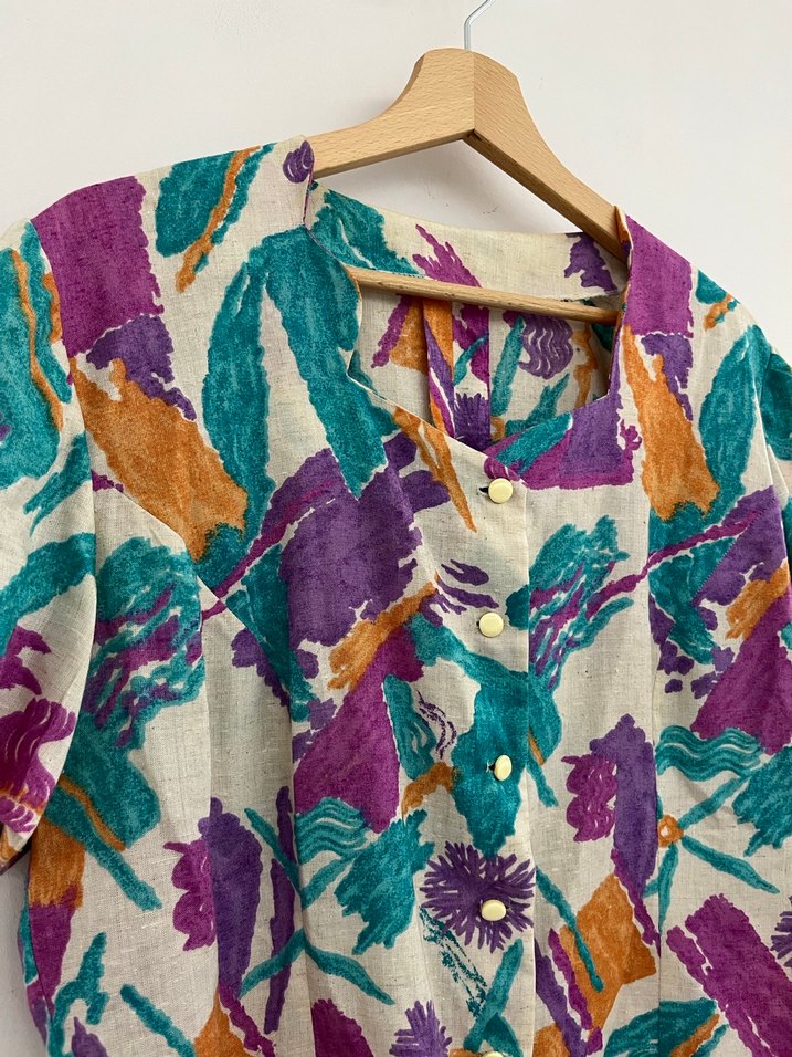 Vintage Desenli Gömlek - Görsel 2