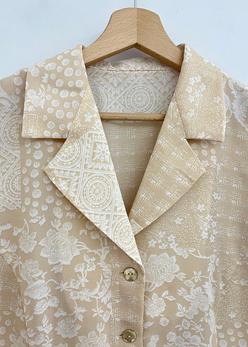 Vintage Çiçek Desenli Gömlek - Görsel 4