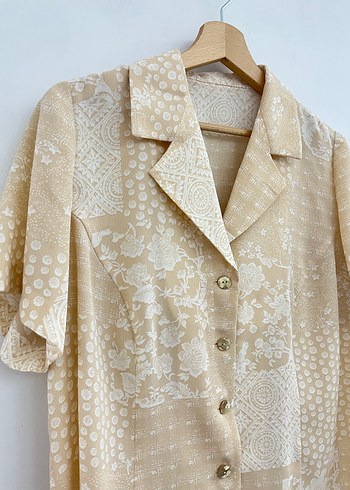 Vintage Çiçek Desenli Gömlek - Görsel 2