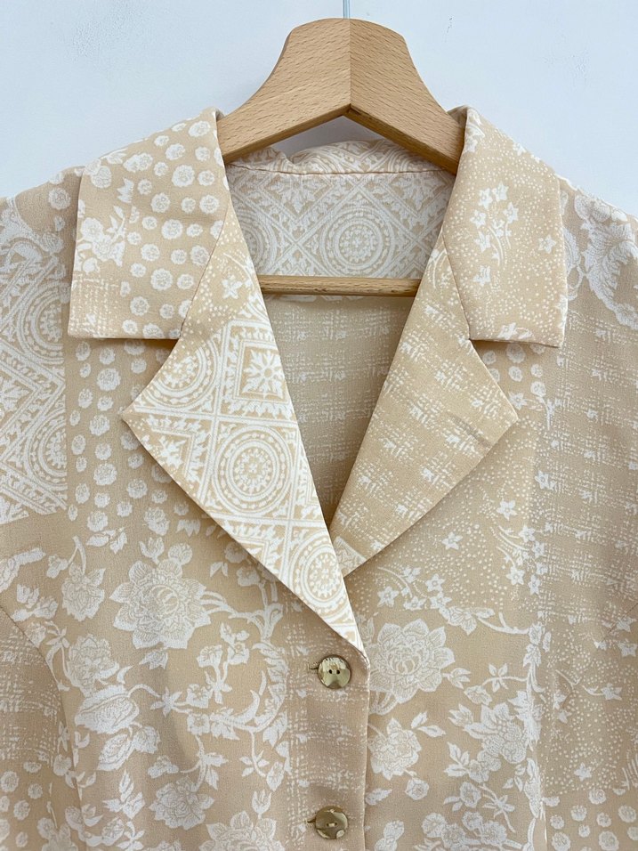 Vintage Çiçek Desenli Gömlek - Görsel 4
