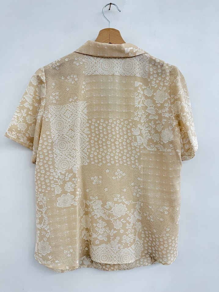 Vintage Çiçek Desenli Gömlek - Görsel 5