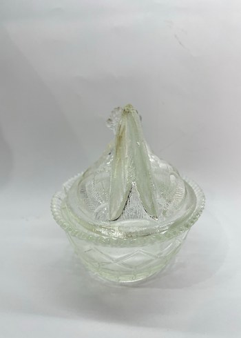 Vintage Tavuk Figürlü Şekerlik - Görsel 3