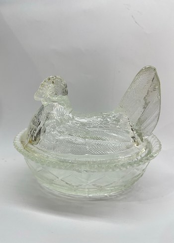 Vintage Tavuk Figürlü Şekerlik - Görsel 2