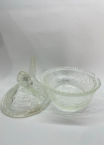 Vintage Tavuk Figürlü Şekerlik - Görsel 6