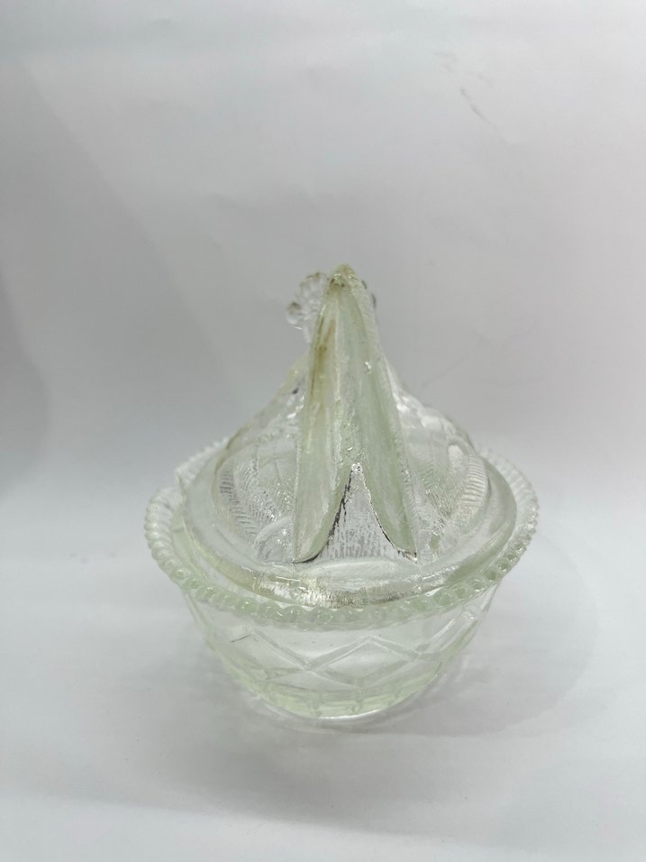 Vintage Tavuk Figürlü Şekerlik - Görsel 3