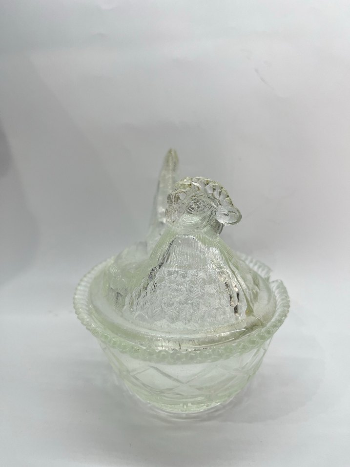 Vintage Tavuk Figürlü Şekerlik - Görsel 5