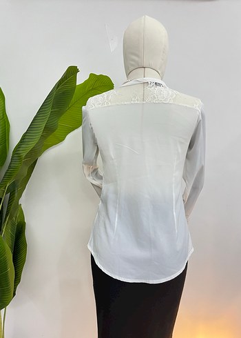 Vintage Dantelli Gömlek - Görsel 7