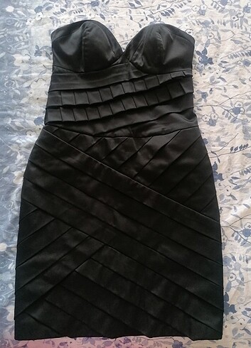 36 Beden siyah Renk Hakan Yıldırım for Koton Saten Elbise