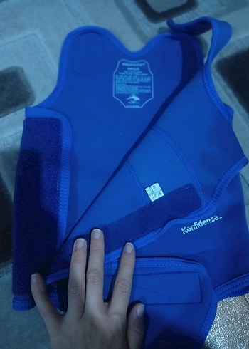 Mavi Bebek Askılı Bodysuit Velcro Kapamalı - Görsel 4