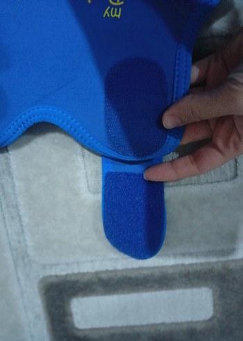 Mavi Bebek Askılı Bodysuit Velcro Kapamalı - Görsel 3