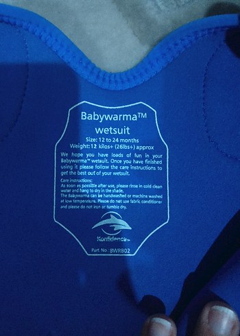 Mavi Bebek Askılı Bodysuit Velcro Kapamalı - Görsel 5