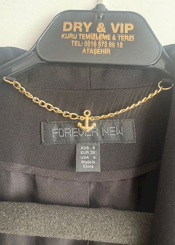 Siyah Düğmeli Kadın Blazer Ceket - Görsel 3