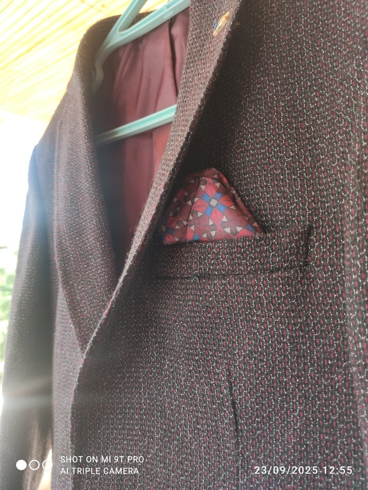 Bordo Erkek Regular Fit Takım Ceket - Görsel 4