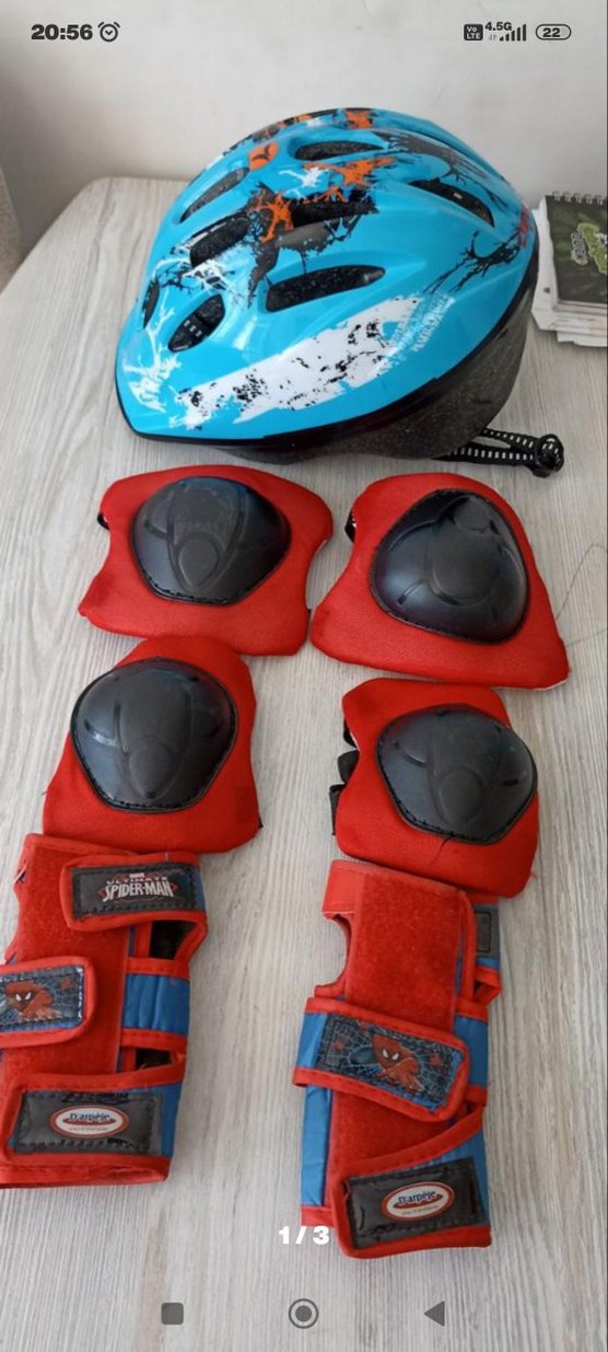 Kırmızı Biker Dizlik ve Bileklik Seti - Görsel 3