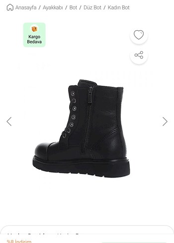 Siyah Deri Biker Kadın Bot - Görsel 2