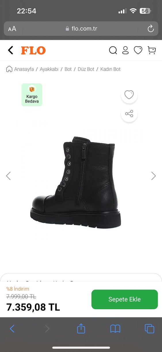 Siyah Deri Biker Kadın Bot - Görsel 2