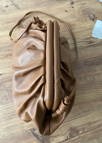 Kahverengi Deri Kadın Çanta - Görsel 3