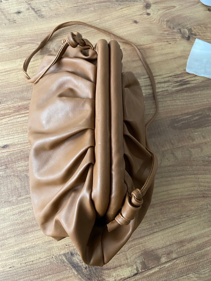 Kahverengi Deri Kadın Çanta - Görsel 3