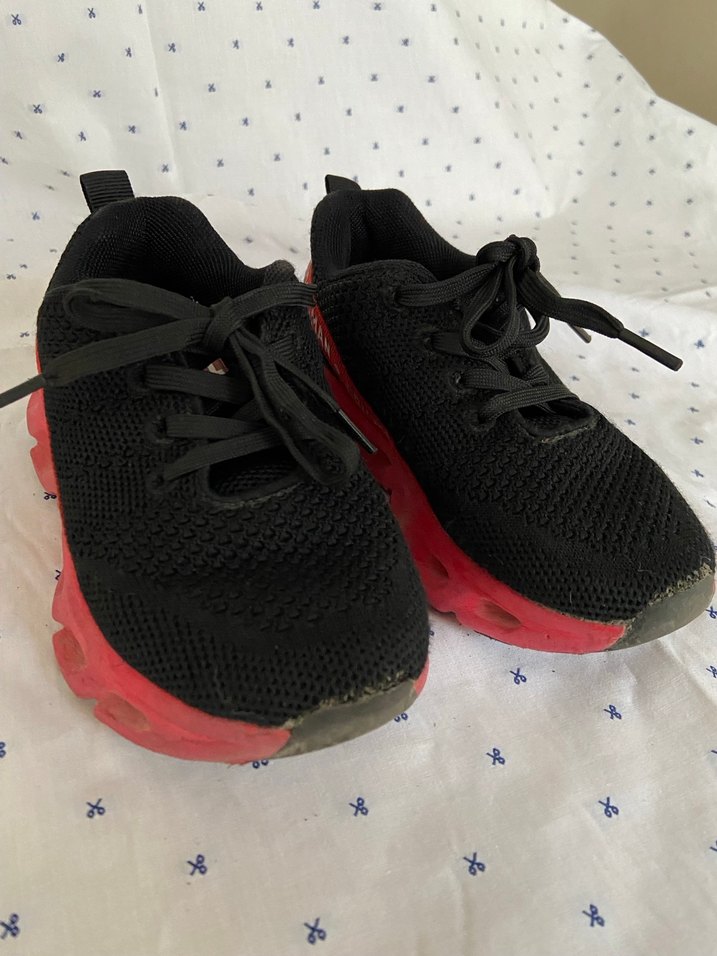 Kırmızı Erkek Çocuk Spor Ayakkabı Velcro - Görsel 3